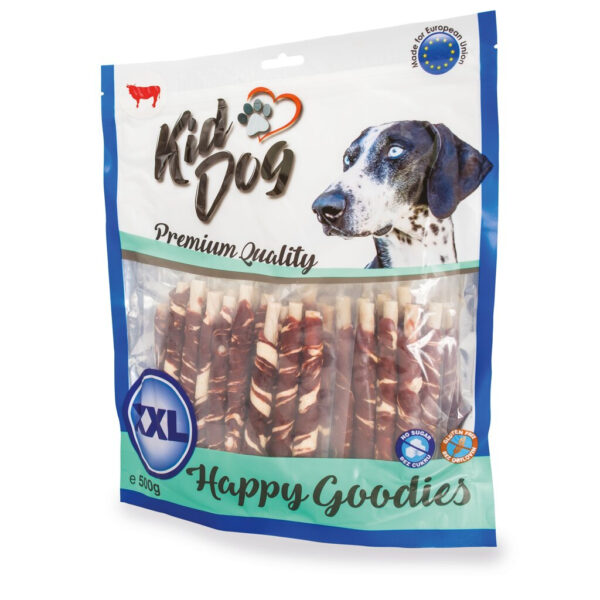 Rulouri cu Friptură de Vită pentru Câini - 500 g, KidDog