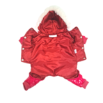 Salopeta de Iarna rosie pentru Caini - SuperCozy by PetOne Couture - imagine 6