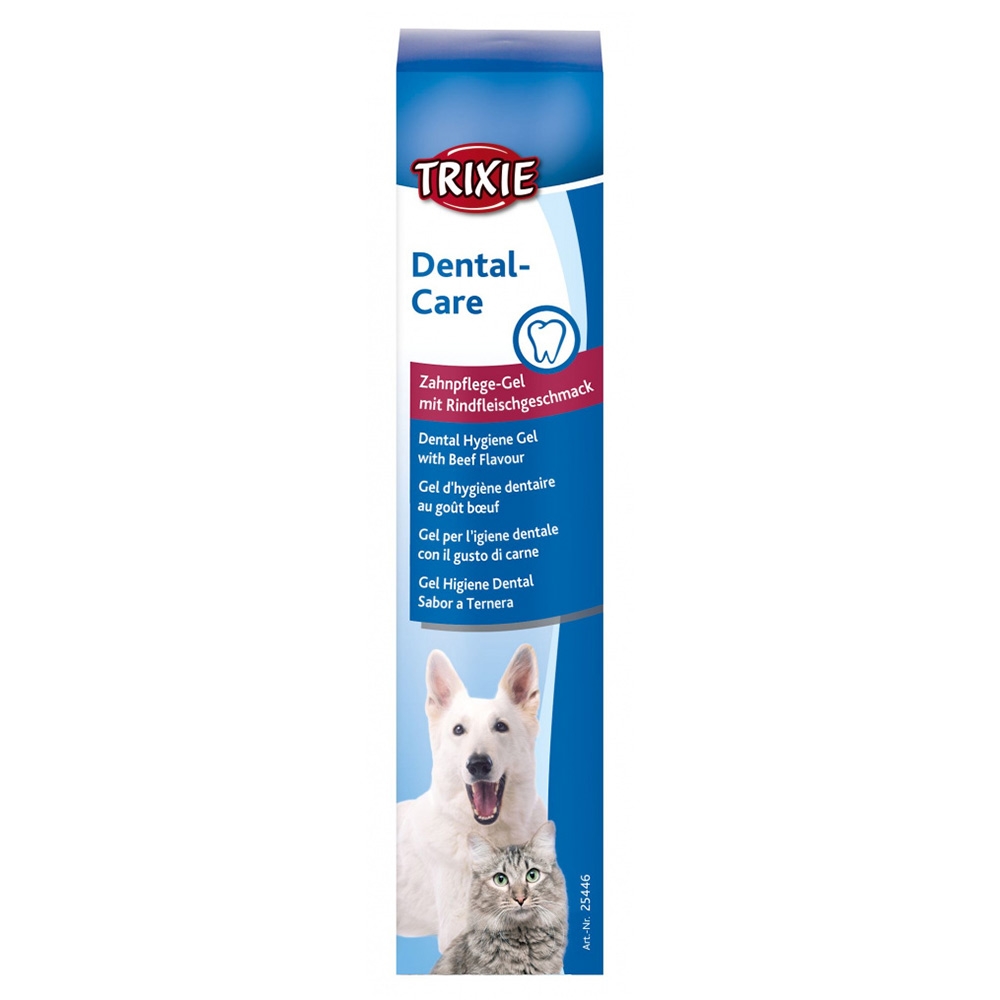 Gel de Dinti Trixie pentru Câini și Pisici, Aroma de Vită, 100g Gel de Dinti Trixie pentru Câini și Pisici, Aroma de Vită, 100g