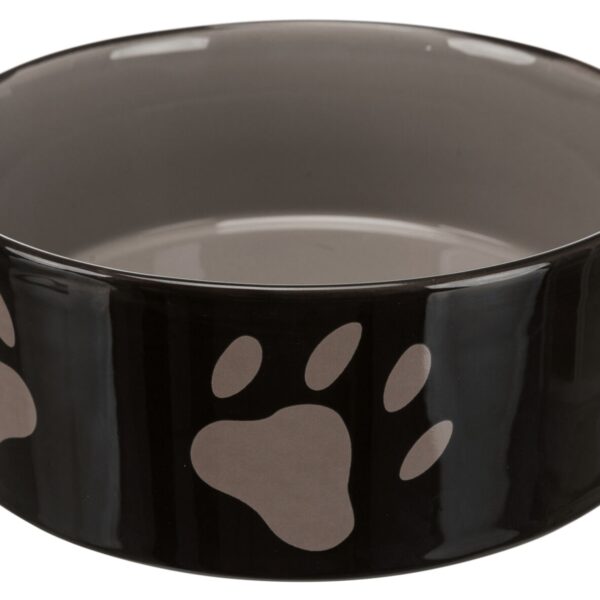 Castron Ceramic Trixie cu Labute, 1.4 l, Maro/Taupe, 20 cm