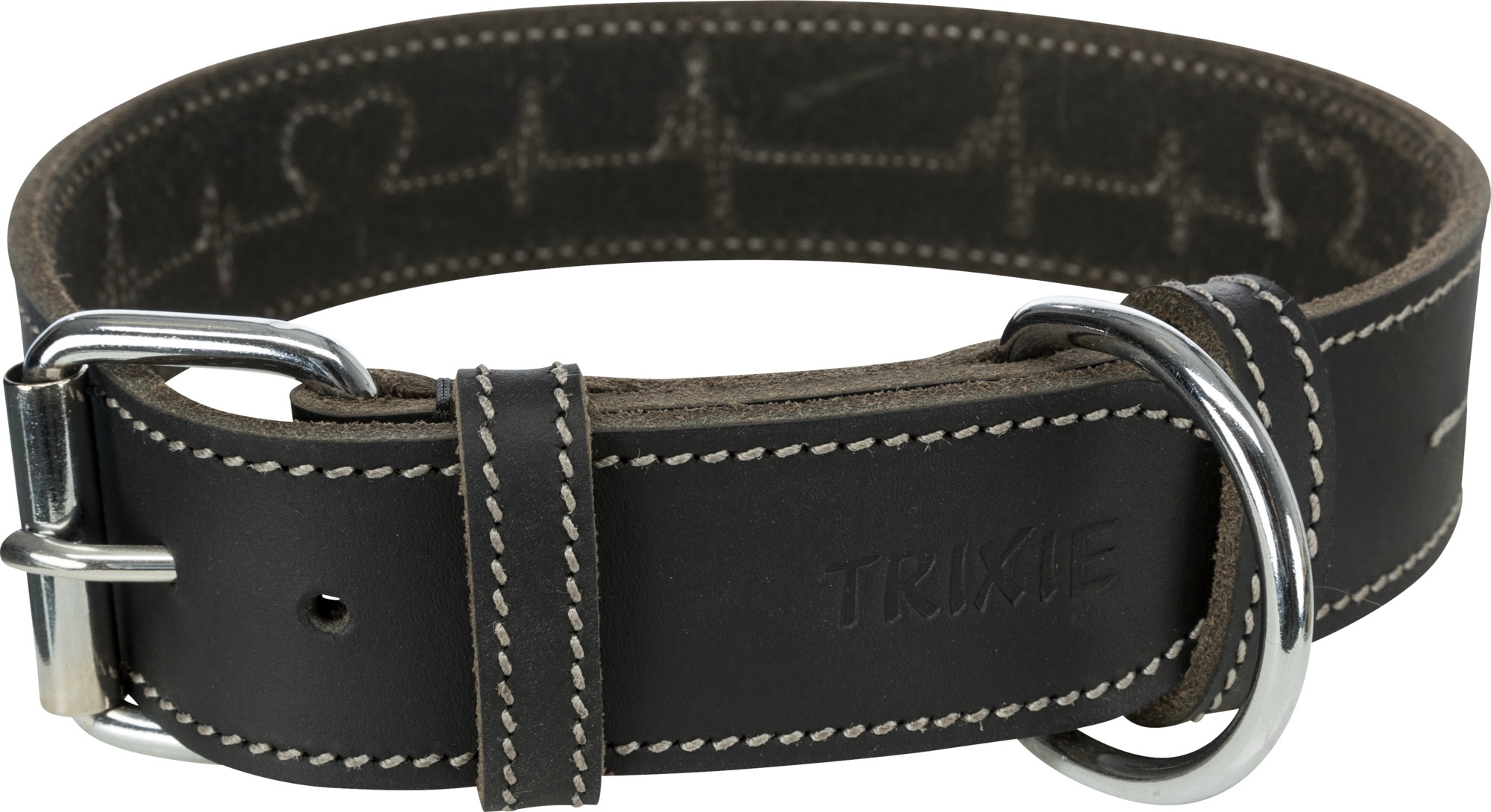 Zgarda din Piele Trixie Heartbeat pentru Câini, M 38-47 cm, Neagră Zgarda din Piele Trixie Heartbeat pentru Câini, M 38-47 cm, Neagră