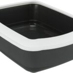 Litieră Trixie Classic cu Rama, 37x15x48 cm, Gri/Alb - Protejează Casa