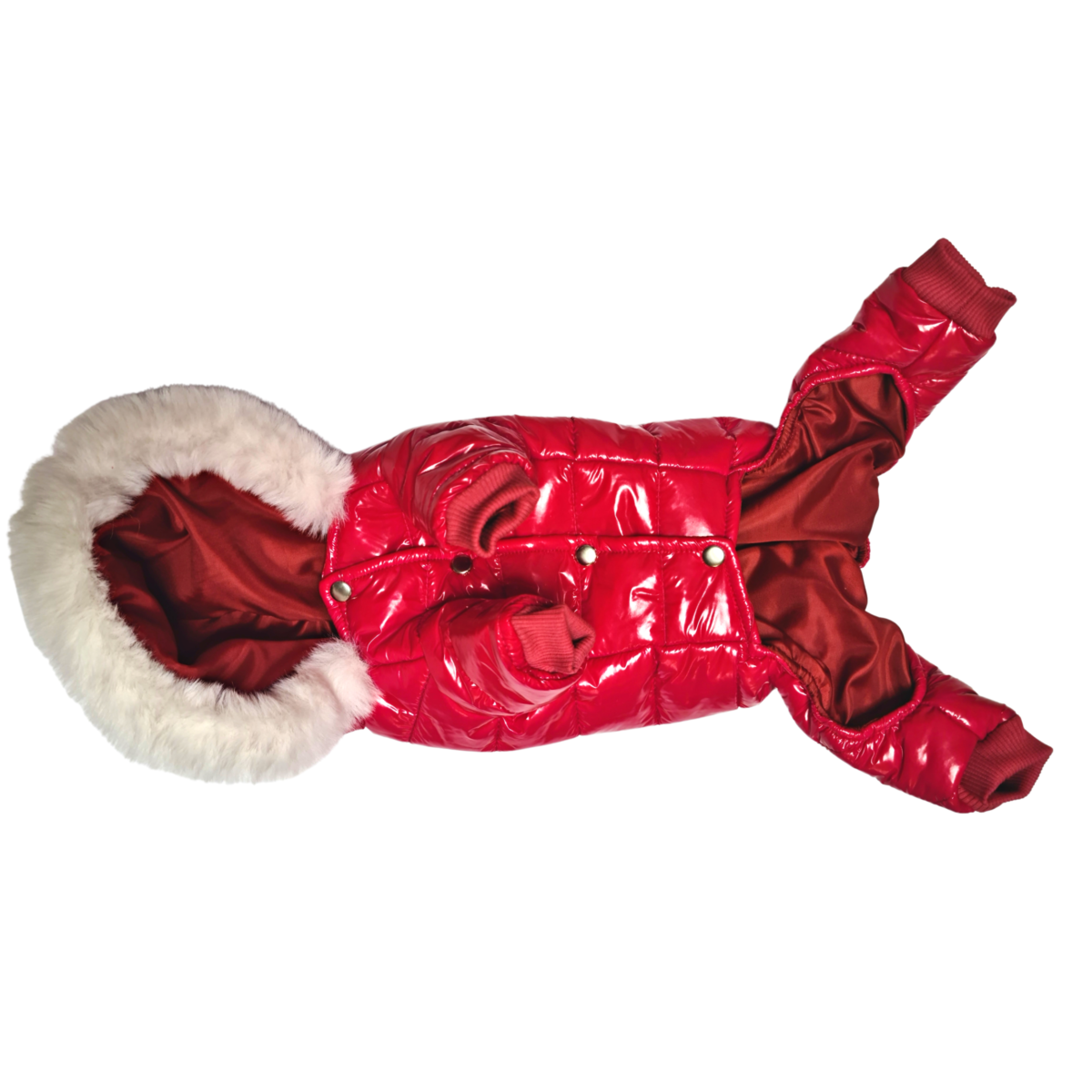 Salopeta de Iarna rosie pentru Caini - SuperCozy by PetOne Couture - imagine 7