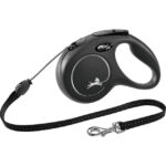 Lesa retractabilă Flexi Classic, 8m, pentru câini până la 12 kg, Negru
