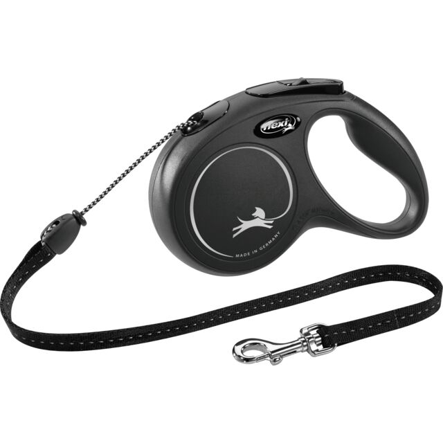 Lesa retractabilă Flexi Classic, 8m, pentru câini până la 12 kg, Negru Lesa retractabilă Flexi Classic, 8m, pentru câini până la 12 kg, Negru