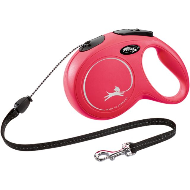 Lesa retractabilă Flexi Classic, 8m, 20kg, Roșie - Ideală pentru câini Lesa retractabilă Flexi Classic, 8m, 20kg, Roșie - Ideală pentru câini