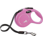 Lesa retractabilă Flexi Classic XS, 3m, 12kg, Roz - Siguranță și Control