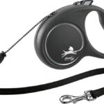 Lesa retractabilă Flexi Black Design, 5m, 20kg, negru, elegantă