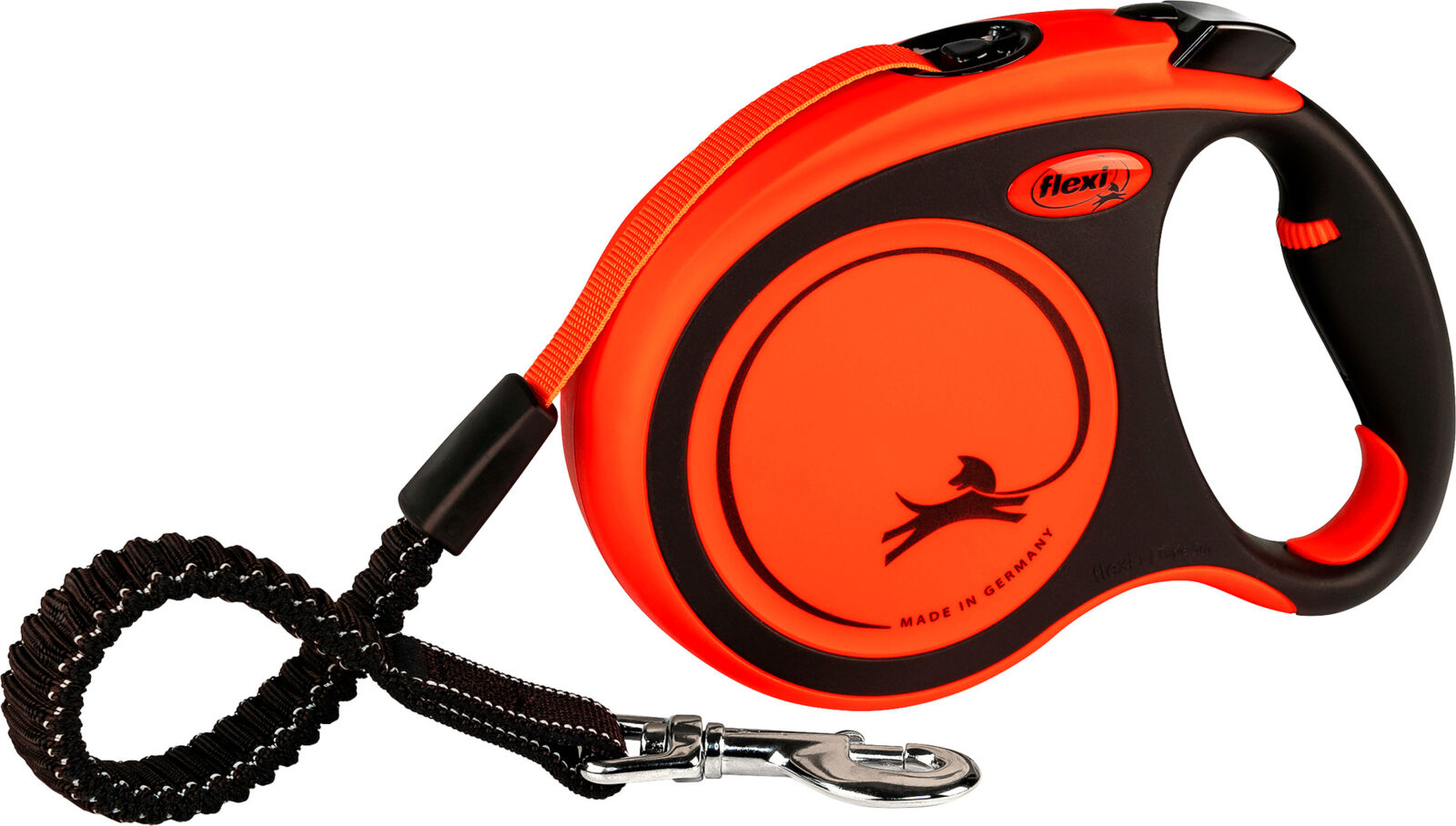 Lesa retractabilă Flexi Xtreme, 8m, Negru/Portocaliu, pentru câini Lesa retractabilă Flexi Xtreme, 8m, Negru/Portocaliu, pentru câini
