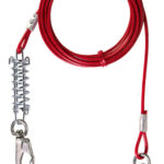 Cablu cu arc Trixie 5m, roșu, pentru câini până la 50 kg