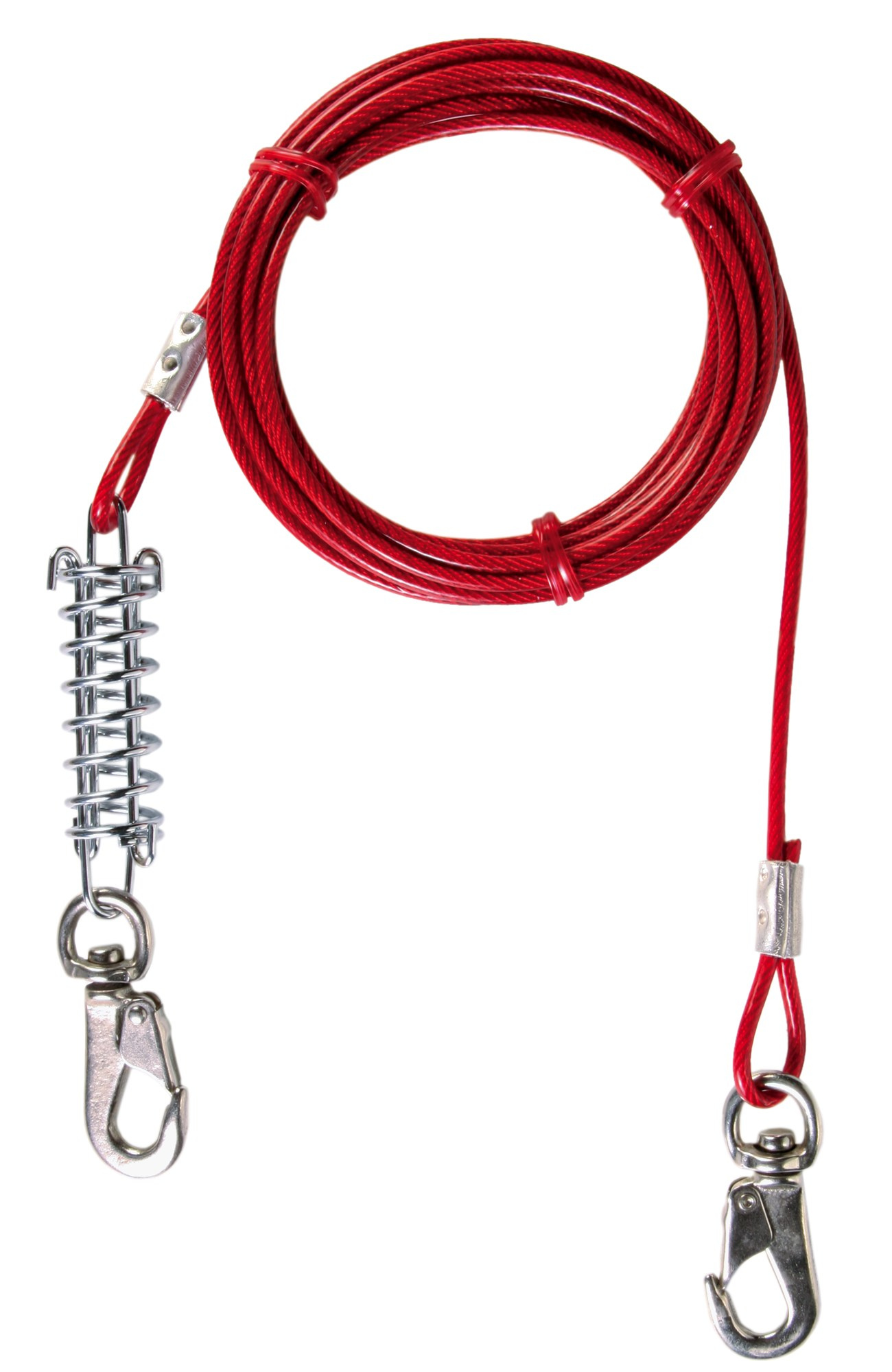 Cablu cu arc Trixie 5m, roșu, pentru câini până la 50 kg Cablu cu arc Trixie 5m, roșu, pentru câini până la 50 kg