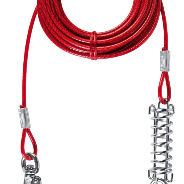 Cablu cu Arc Trixie 8m, Protecție Câini, 50kg, Roșu 2292