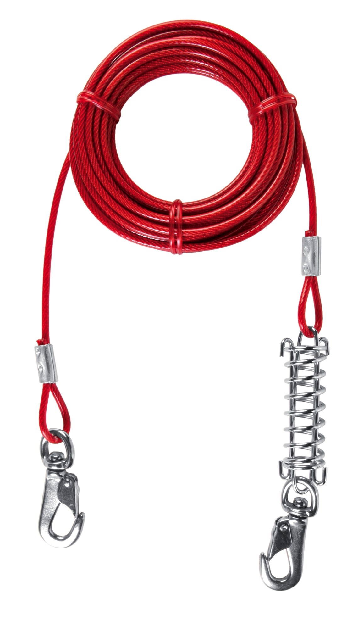 Cablu cu Arc Trixie 8m, Protecție Câini, 50kg, Roșu 2292 Cablu cu Arc Trixie 8m, Protecție Câini, 50kg, Roșu 2292