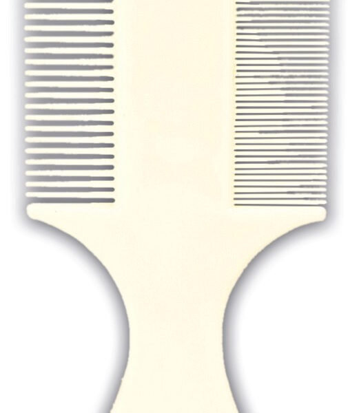 Pieptene Dublu Trixie pentru Purici și Praf, 14 cm, cu Mâner