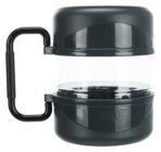 Set de Călătorie Trixie, Recipient Apă/Hrană Plastic 2l și 2x0.75l Gri