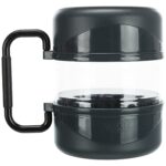 Set de Călătorie Trixie, Recipient Apă/Hrană Plastic 2l și 2x0.75l Gri