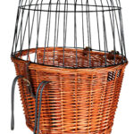 Cos pentru bicicletă Trixie cu grilaj, 44x33x48 cm, natural, max 8 kg