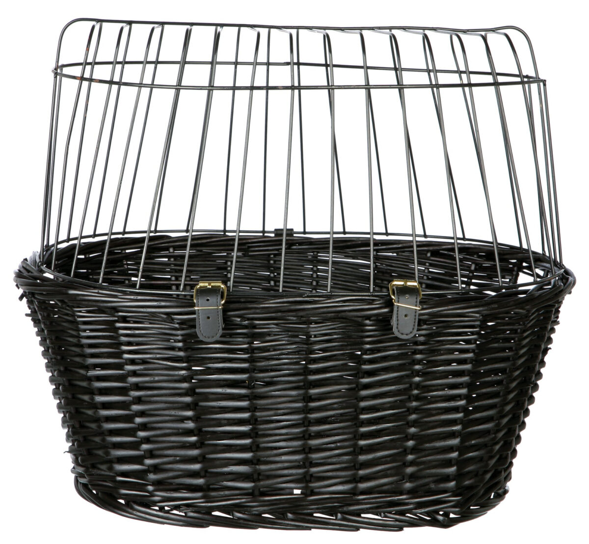 Cos de Bicicletă Trixie pentru Câini Mici, Rachită Negru, 50x41x35 cm