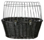 Cos de Bicicletă Trixie pentru Câini Mici, Rachită Negru, 50x41x35 cm