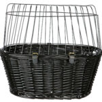 Cos de Bicicletă Trixie pentru Câini Mici, Rachită Negru, 50x41x35 cm