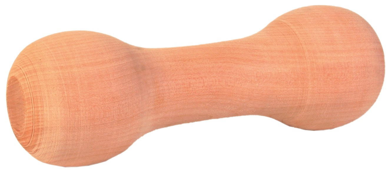 Jucărie de aport pentru câini din lemn, ganteră Trixie 15cm, 125g Jucărie de aport pentru câini din lemn, ganteră Trixie 15cm, 125g