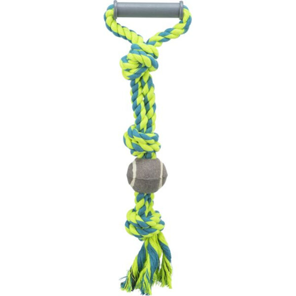 Jucărie pentru câini Trixie - Sfoară cu minge de tenis 6/50 cm