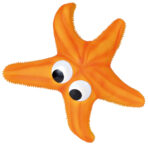 Jucărie pentru câini Trixie, stea de mare din latex cu sunet, 23 cm