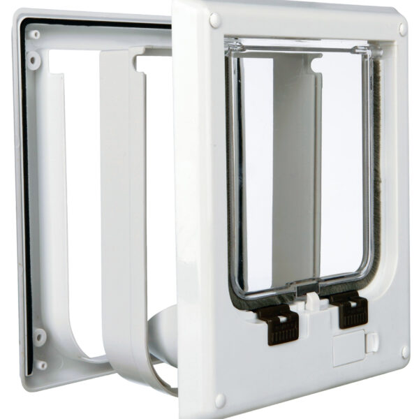Ușa Electromagnetică pentru Pisici Trixie, 4-Way, Alb, 21x24 cm