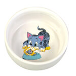 Castron Ceramic Alb pentru Pisici, 0.3 l, 11 cm - Trixie