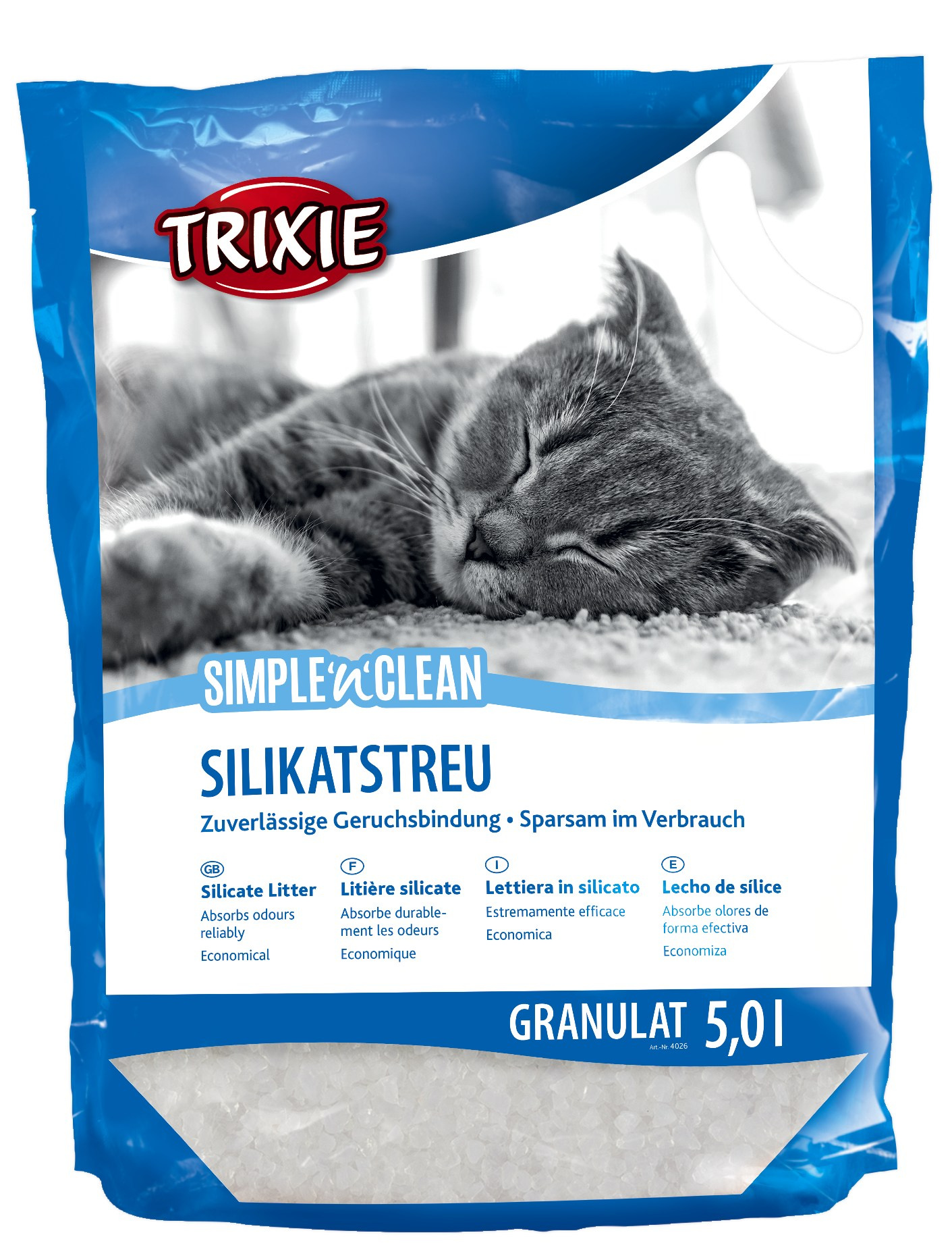 Așternut Silicat Trixie Simple'n'Clean, 5L - Curat și Antibacterian Așternut Silicat Trixie Simple'n'Clean, 5L - Curat și Antibacterian