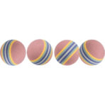 Set 4 Mingi Curcubeu pentru Pisici Trixie - Jucării din Spumă 4 cm