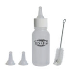Biberon Trixie cu 3 Tetine și Perie pentru Pisici, 57 ml