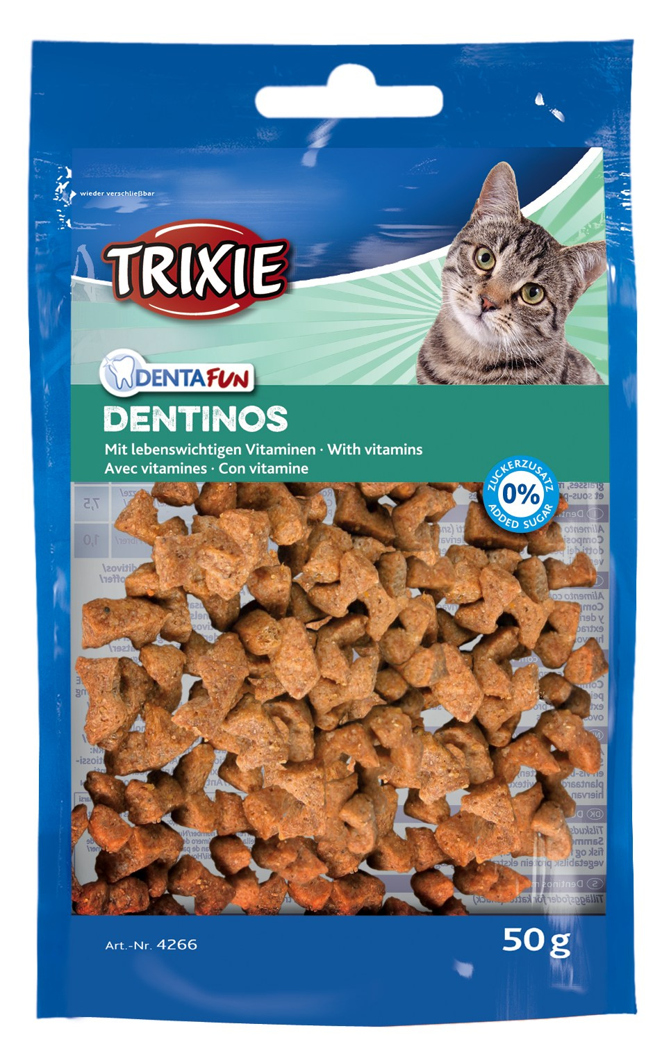 Recompense pentru Pisici Trixie Denta Fun cu Vitamine, 50 g Recompense pentru Pisici Trixie Denta Fun cu Vitamine, 50 g