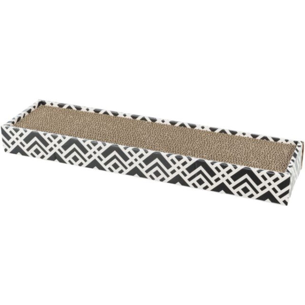 Trixie Carton Zgariat cu Catnip pentru Pisici, 48x5x13 cm, Negru/Alb