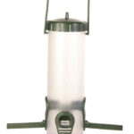Hranitor exterior pentru păsări Trixie, plastic 450 ml, cu capac verde