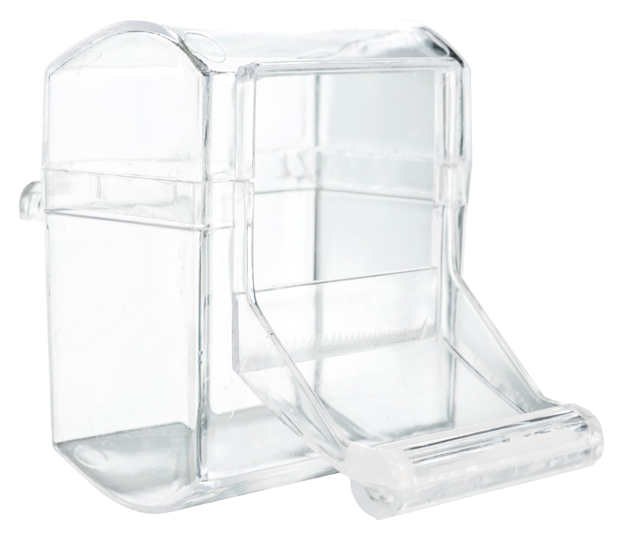 Hranitor Plastic Transparent pentru Pasari cu Aterizare - Trixie 70 ml Hranitor Plastic Transparent pentru Pasari cu Aterizare - Trixie 70 ml