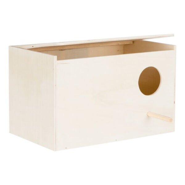 Cuib din Lemn pentru Nimfe Trixie - 30x20x20 cm, cu Capac Articulat
