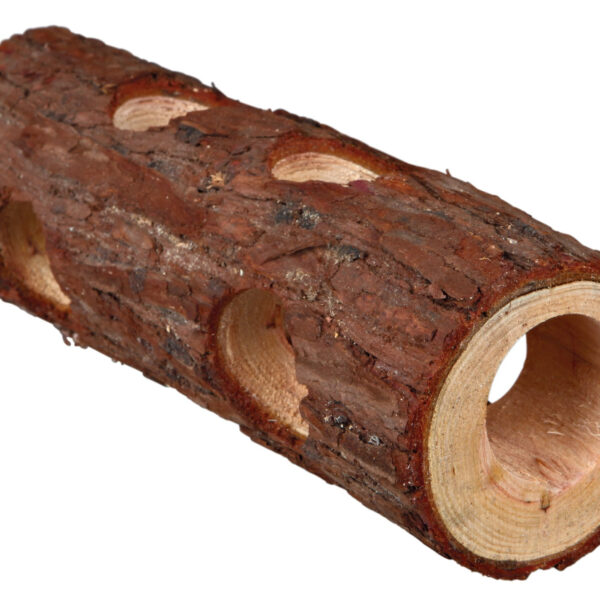 Tunel din Lemn pentru Hamsteri - Jucărie Ideală, 20 cm, Maro