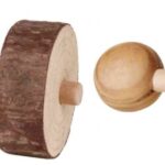Set Jucării Trixie pentru Rozătoare - 2 Gantere din Lemn Natural