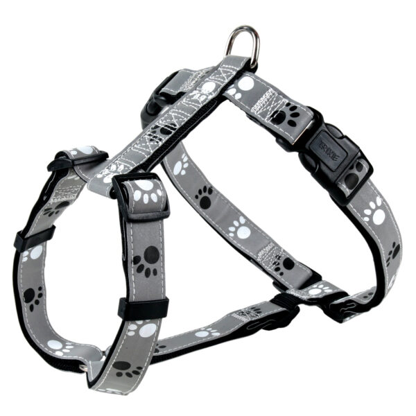 Ham Trixie Silver Reflect, Reglabil, Negru/Gri, S-M (49-65 cm)