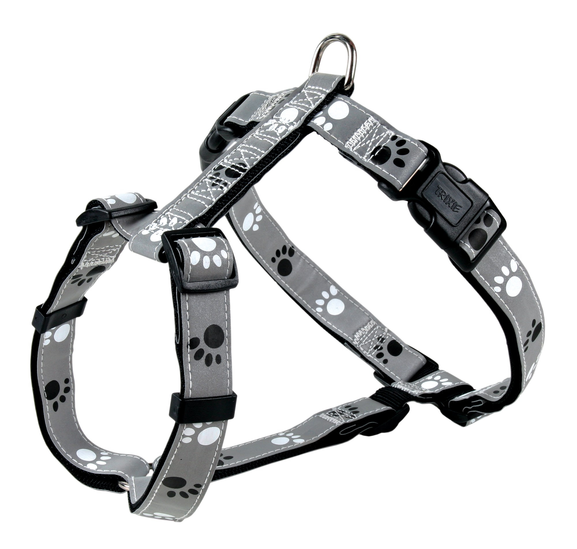 Ham Trixie Silver Reflect, Reglabil, Negru/Gri, S-M (49-65 cm) Ham Trixie Silver Reflect, Reglabil, Negru/Gri, S-M (49-65 cm)