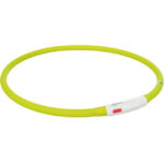 Zgarda LED Reglabilă Trixie cu Încărcare USB, Verde, 70 cm
