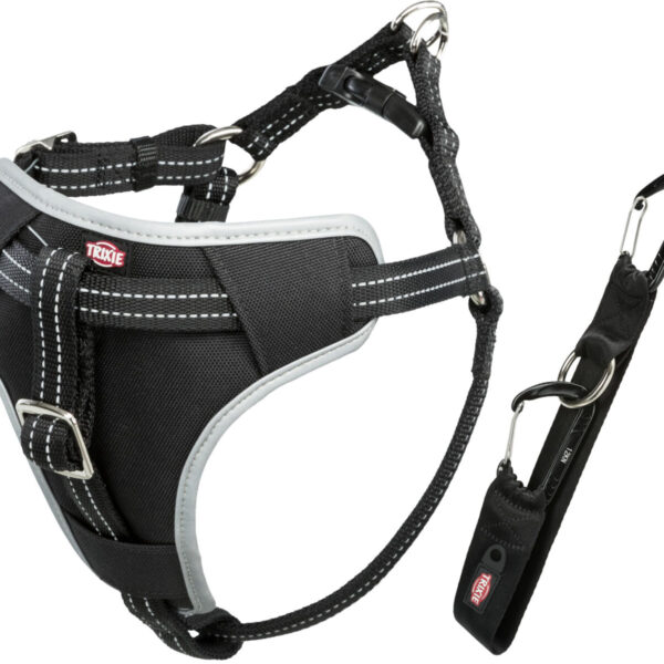 Ham și Centură Auto Trixie pentru Câini M (50-65 cm), Negru