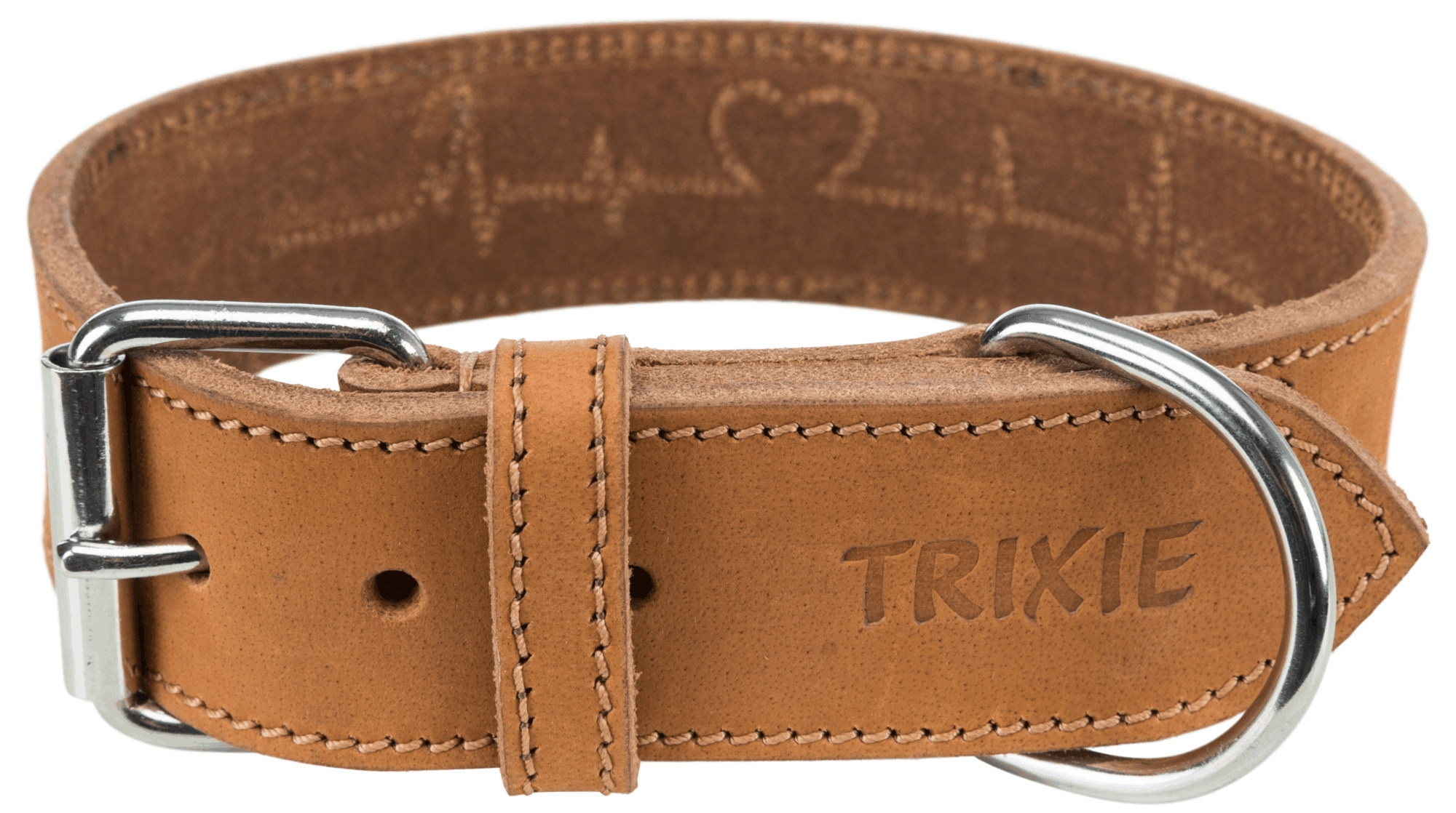 Zgarda din Piele pentru Câini Trixie Heartbeat, M: 38-47 cm, Maro Zgarda din Piele pentru Câini Trixie Heartbeat, M: 38-47 cm, Maro