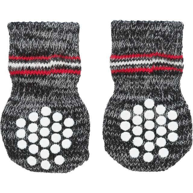 Sosete Antiderapante pentru Câini L-XL, 2 buc, Gri - Trixie Sosete Antiderapante pentru Câini L-XL, 2 buc, Gri - Trixie