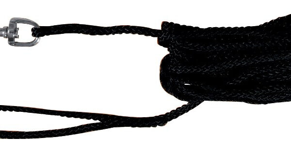 Lesă Trixie Tracking Rotund Negru 10m pentru câini - S/M