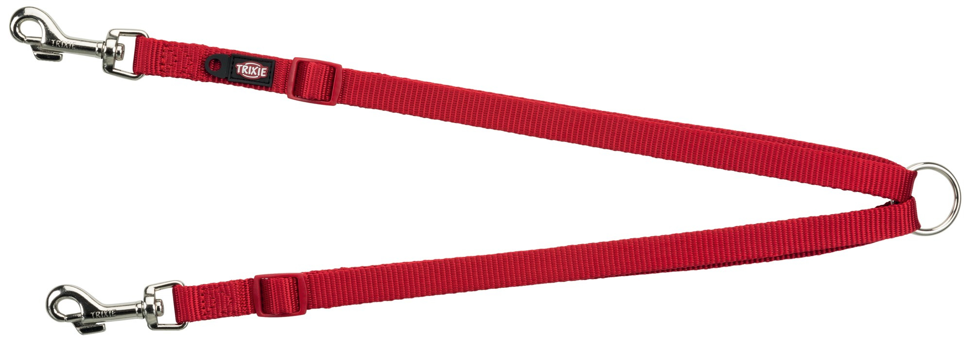 Lesă dublă ajustabilă Trixie, roșie, 40-70 cm, nylon de calitate Lesă dublă ajustabilă Trixie, roșie, 40-70 cm, nylon de calitate