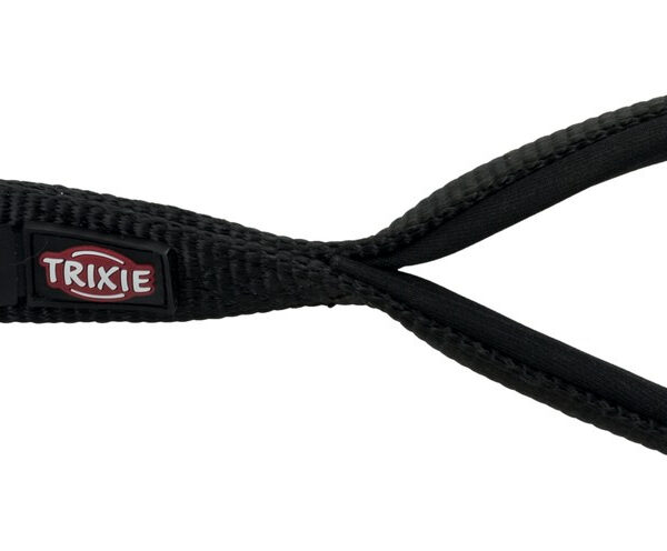Lesa Trixie Premium Neagră M-XL 37 cm, Nylon cu Buclă Neopren