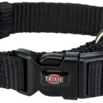 Zgarda ajustabilă Trixie pentru câini, 30-45 cm, neagră, nylon