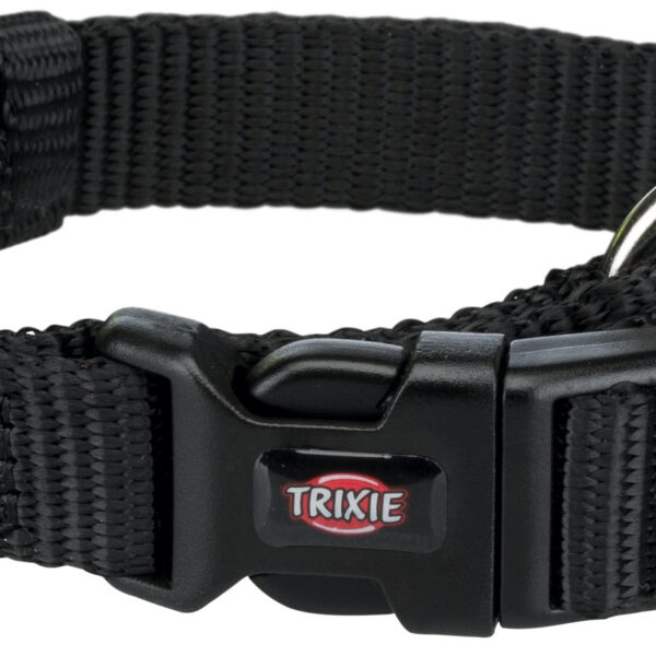 Zgarda ajustabilă Trixie pentru câini, 30-45 cm, neagră, nylon